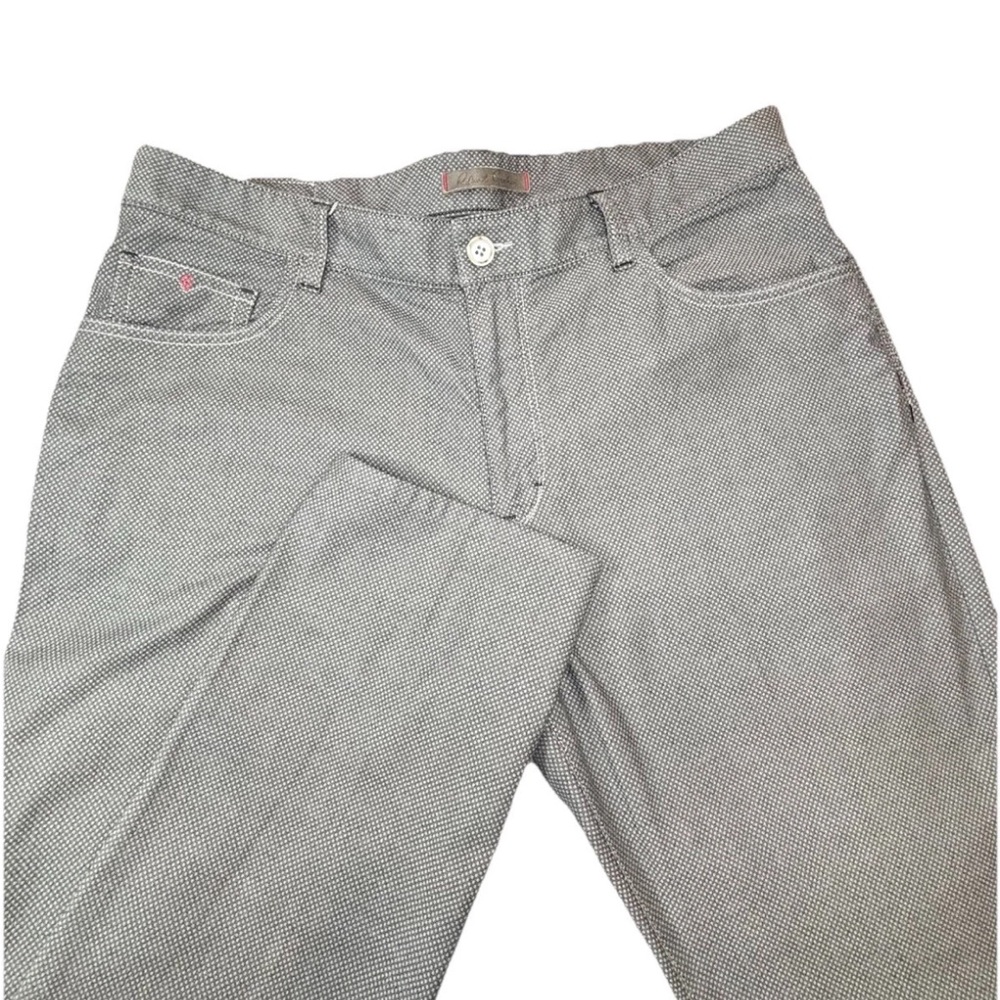 Robert Graham 5 Pocket Chino Pants Men’s 35x29 Gray Straight Leg Geometric Print